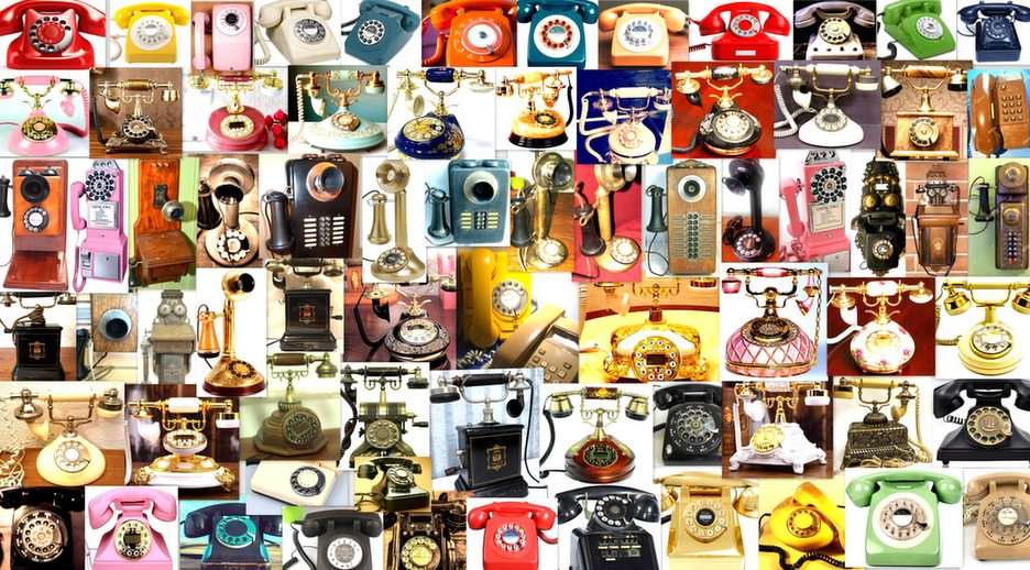old phones puzzle online from photo