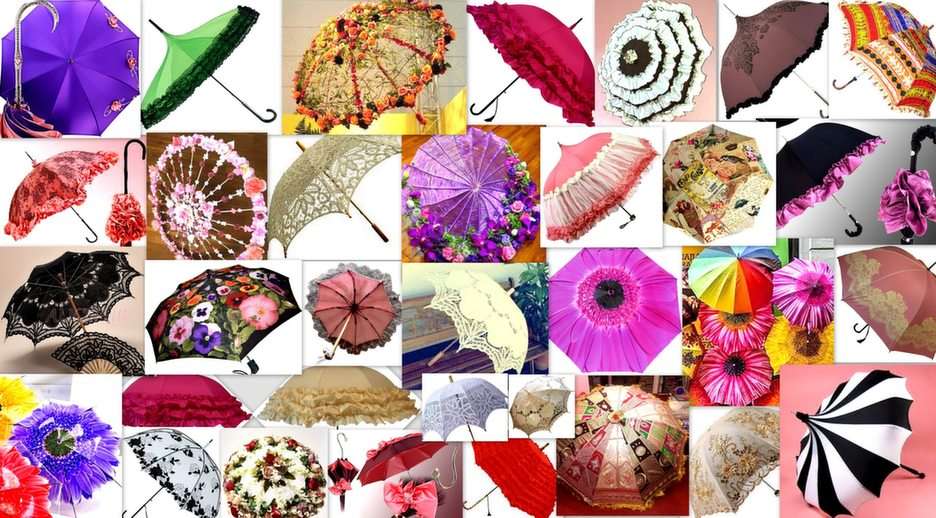 vintage esernyők online puzzle