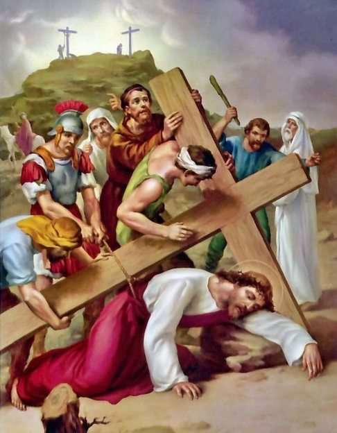 Pád Ježíše online puzzle