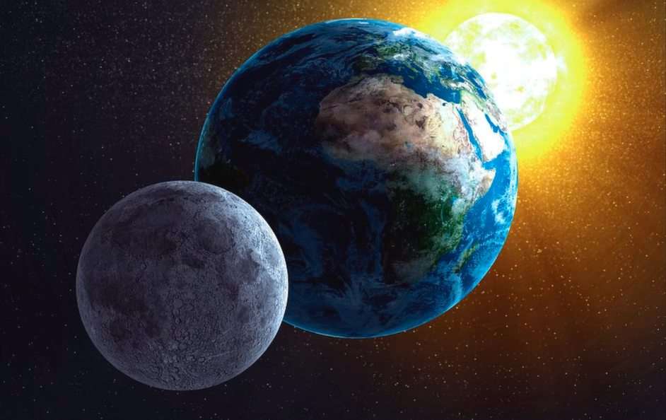Země, Slunce a Měsíc online puzzle