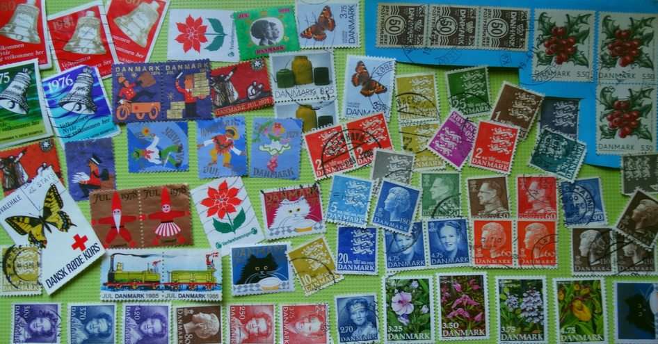 Stamps of the Danish kingdom puzzle online from photo