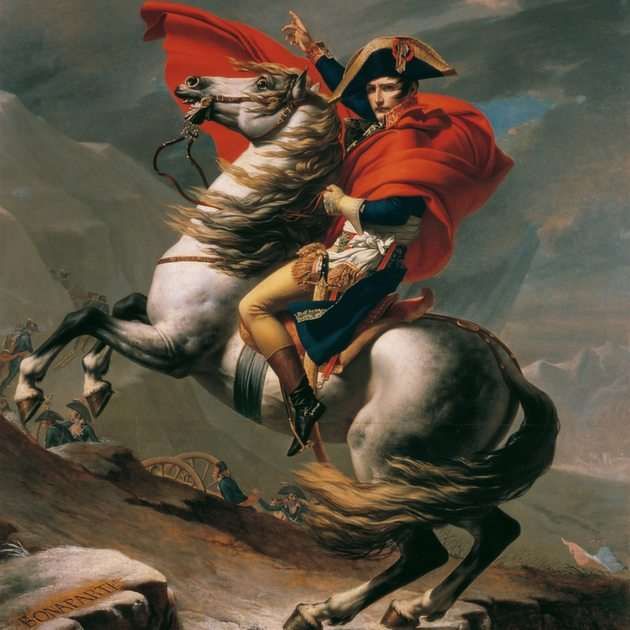 Napoleon on horseback puzzle online from photo