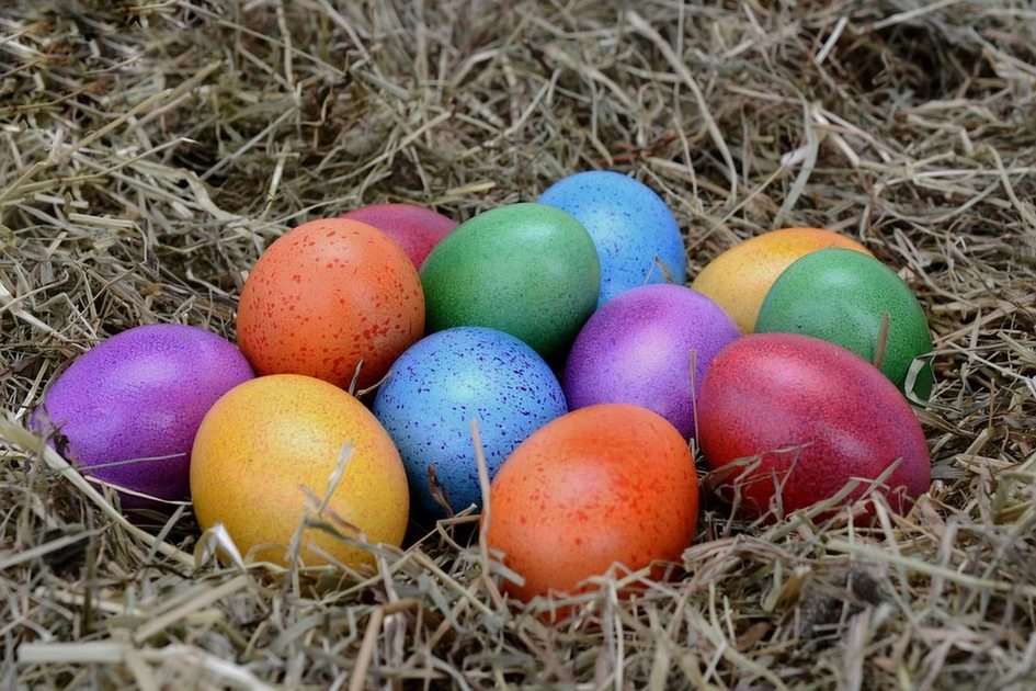 Easter eggs puzzle online from photo