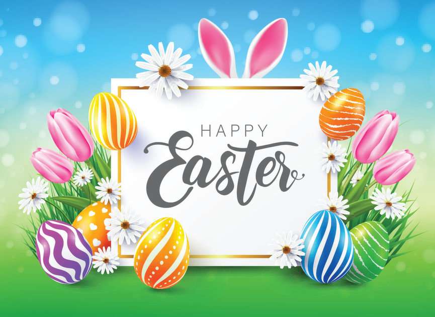 Happy Easter puzzle online from photo