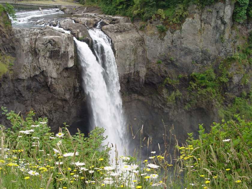 Водопад Снокуалми онлайн пъзел