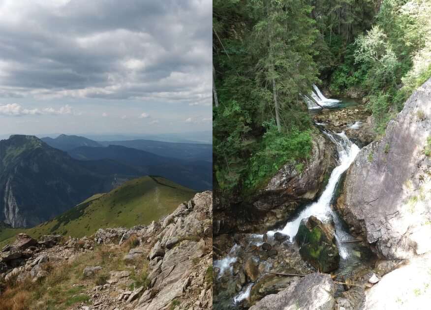 Mountains and Waterfall online puzzle