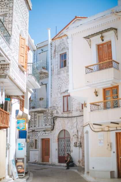 Гърция, стари традиционни сгради онлайн пъзел