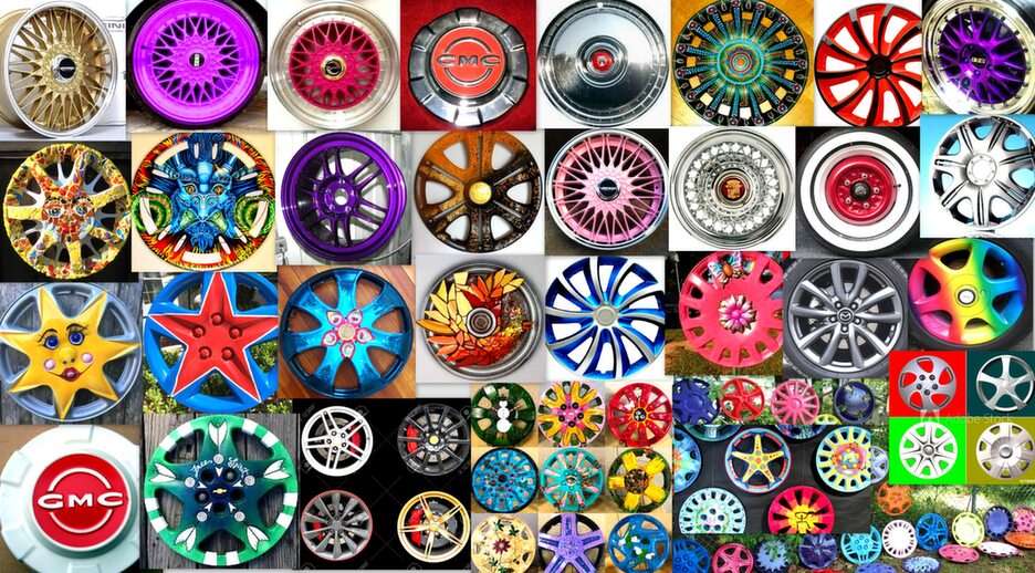 colored hubcaps and rims online puzzle
