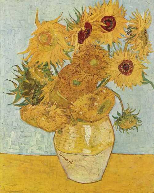 Van Gogh solrosor pussel online från foto