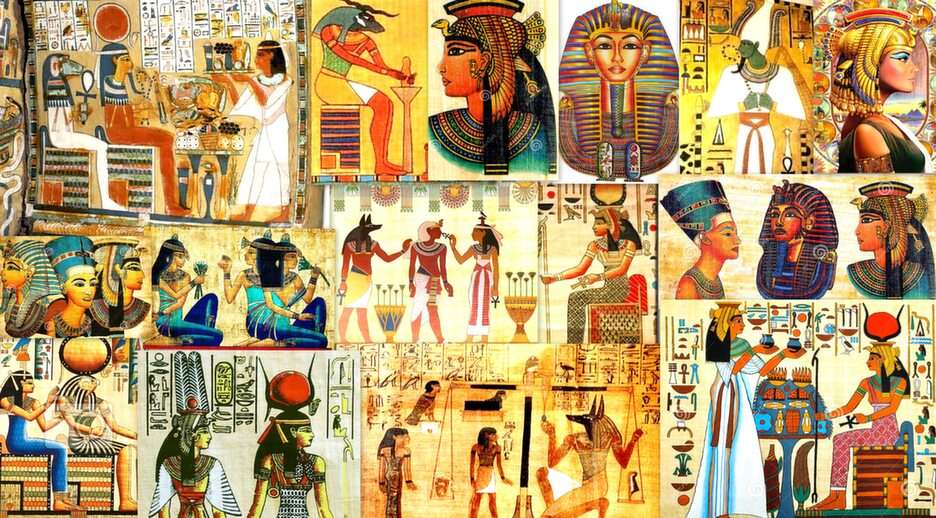 Egyptian paintings puzzle online from photo