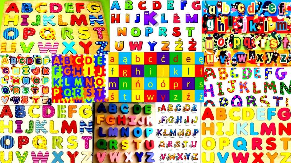 colorful alphabet puzzle online from photo