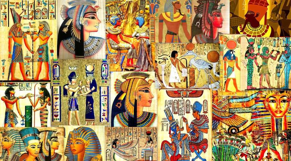 Egyptian paintings puzzle online from photo