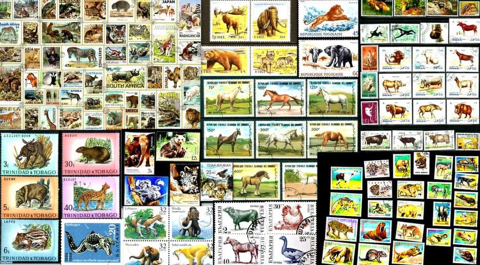 állatbélyegzők online puzzle