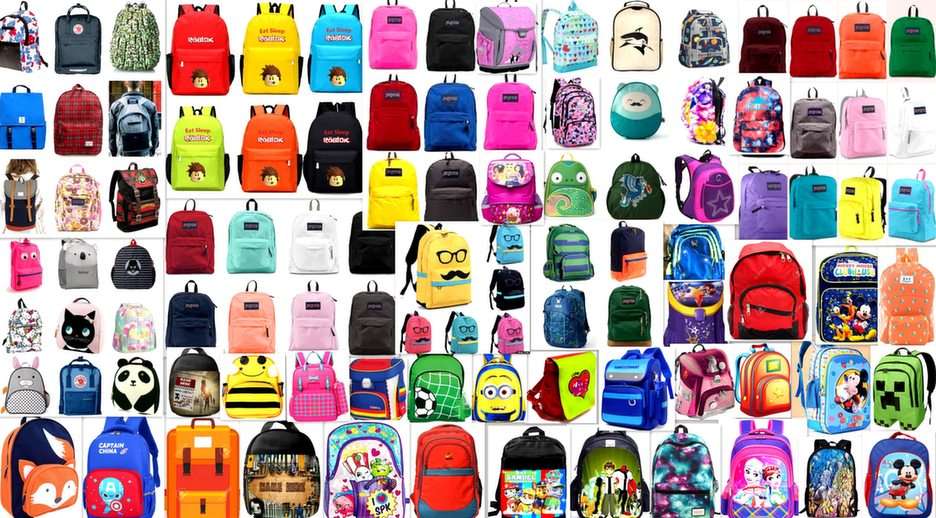 färgglada ryggsäckar Pussel online