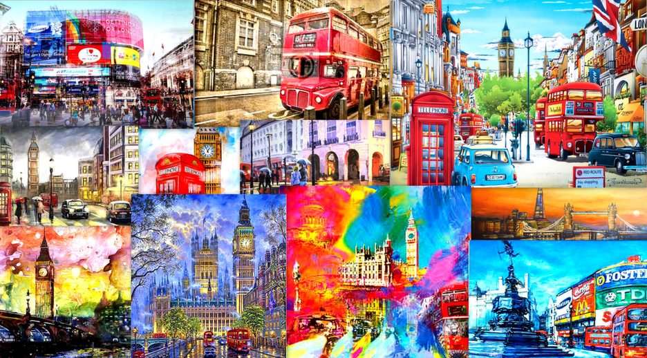 Londra a pictat puzzle online din fotografie