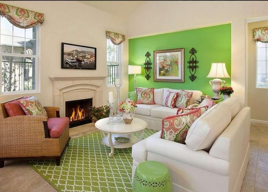 Zelený odstín místnosti puzzle online z fotografie
