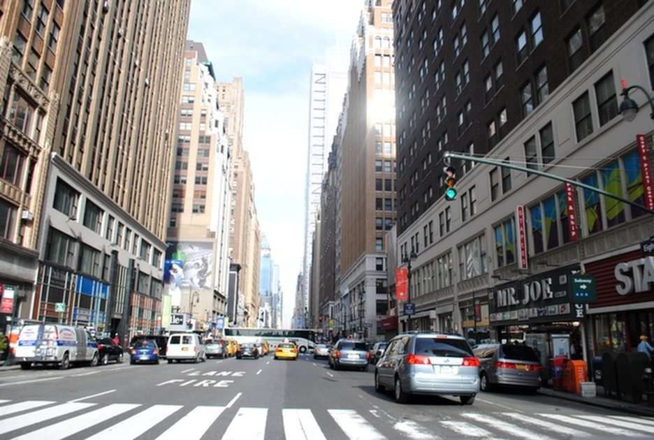 New York Street puzzle online din fotografie