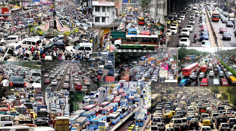 trafic într-un oraș mare puzzle online