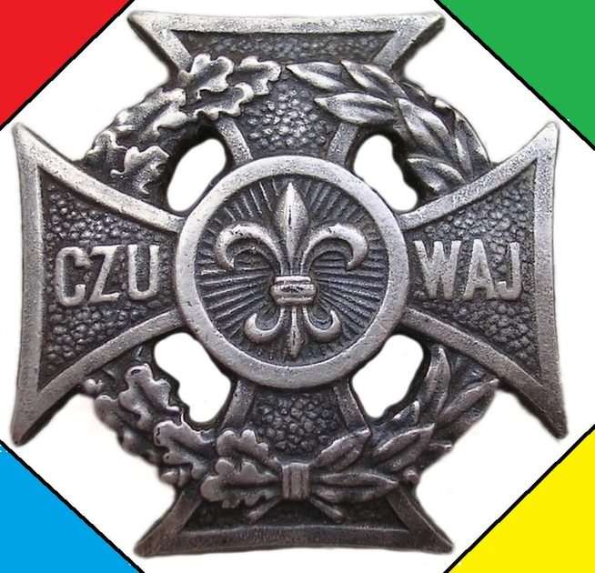 Croce di scout puzzle online da foto