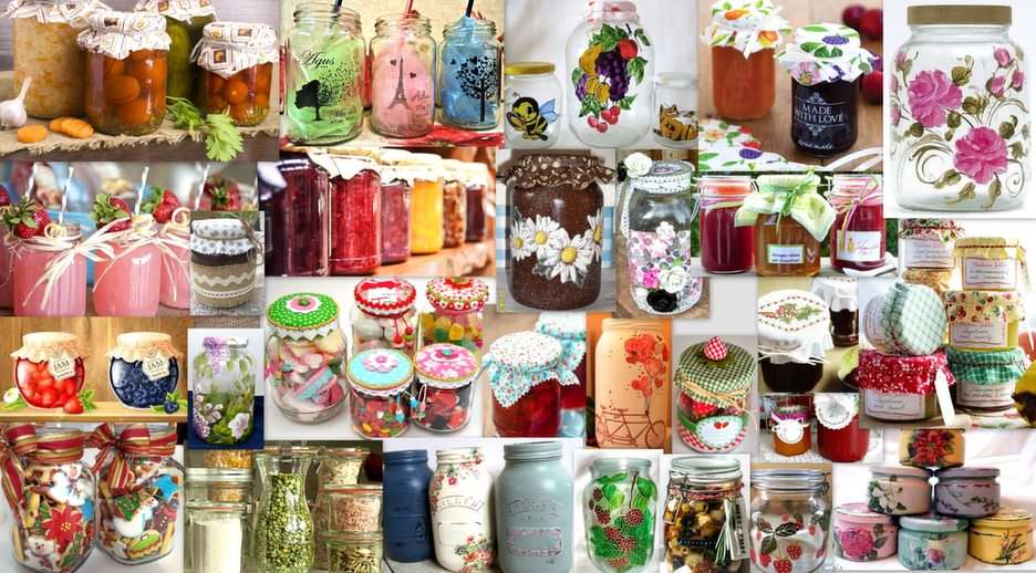 decorative jars for preserves, cookies, etc. puzzle online from photo