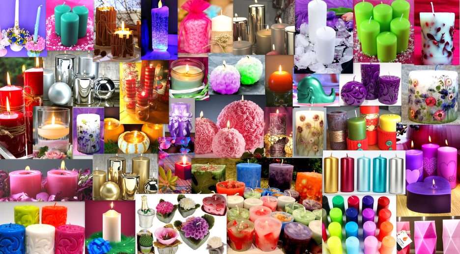 kleurrijke kaarsen puzzel online van foto
