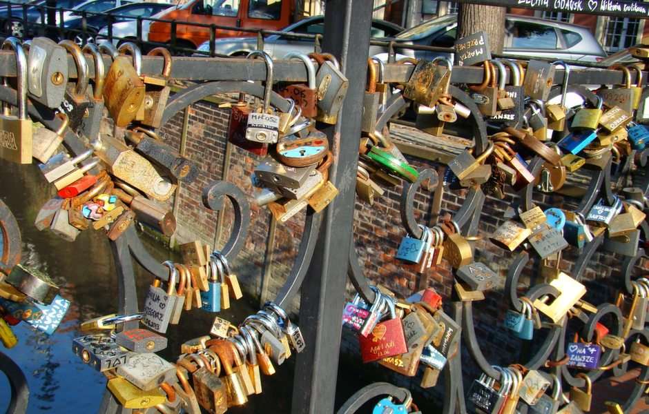 Padlocks of lovers from Gdańsk online puzzle
