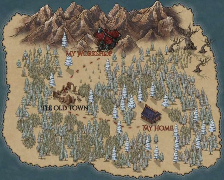 DnD oneshot story map online puzzle
