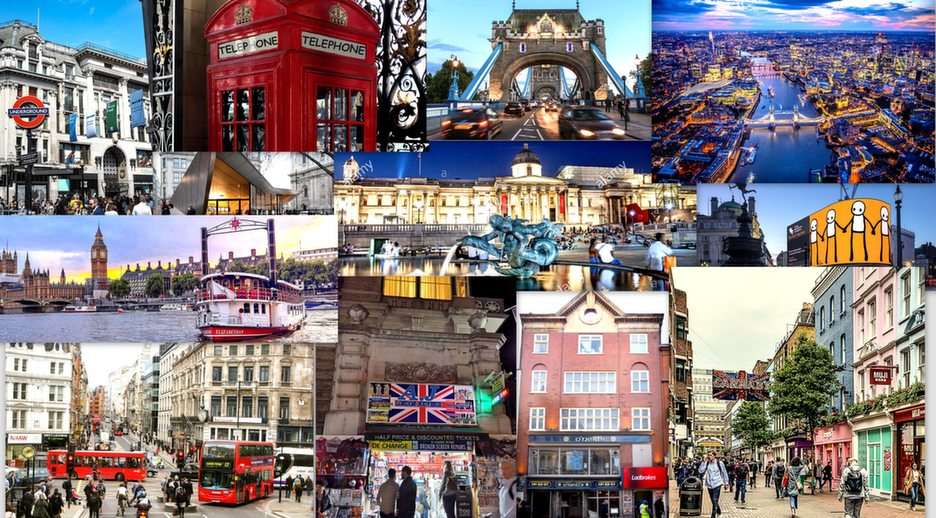 London collage puzzle online from photo