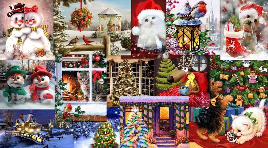 Fröhliche Weihnachten Online-Puzzle vom Foto