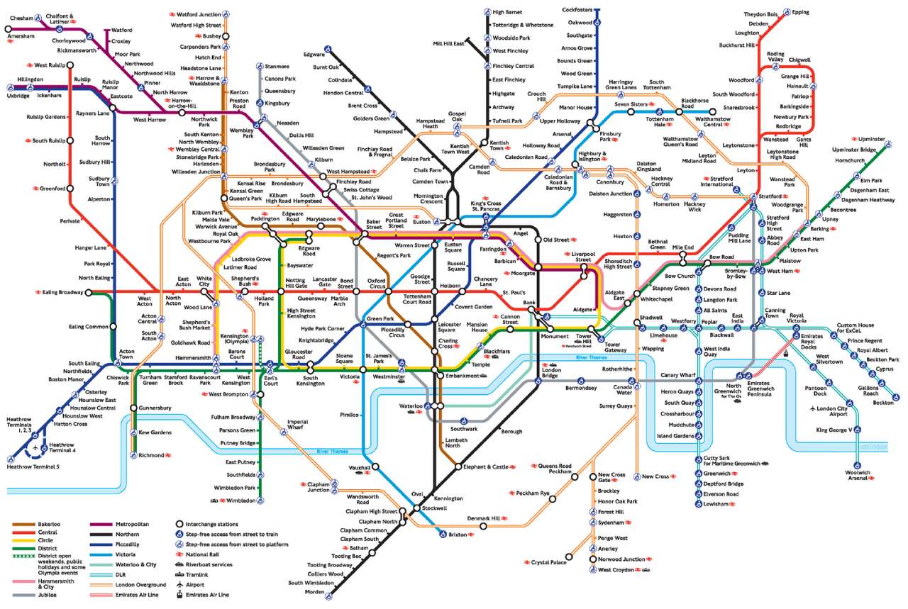 Μετρό του Λονδίνου online παζλ