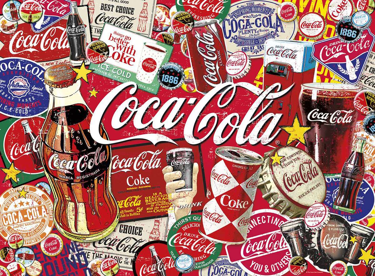 Coca Cola puzzle online from photo