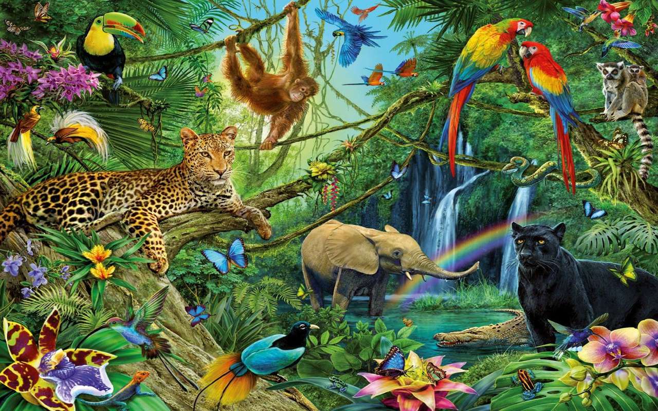 Jungle puzzel! puzzel online van foto