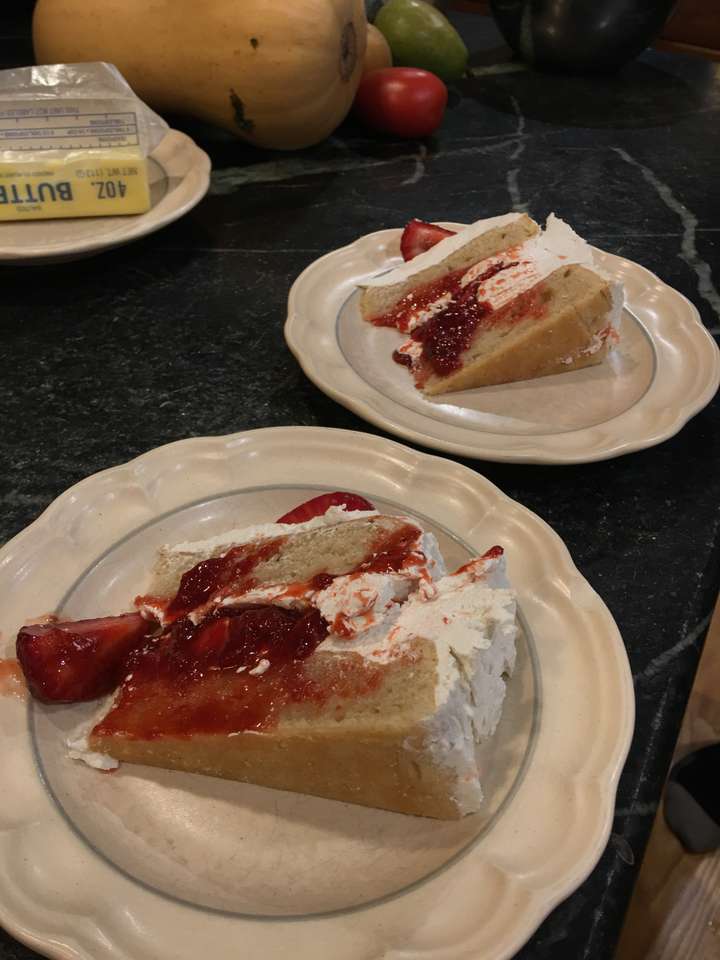 gâteau aux fraises puzzle en ligne à partir d'une photo