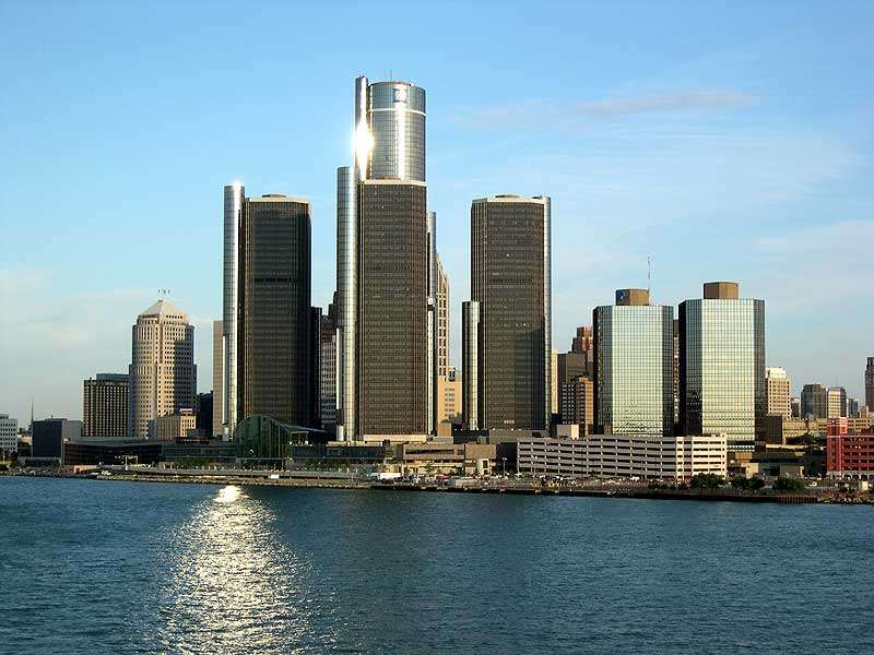 Detroit, Michigan - Renaissance Center pussel online från foto