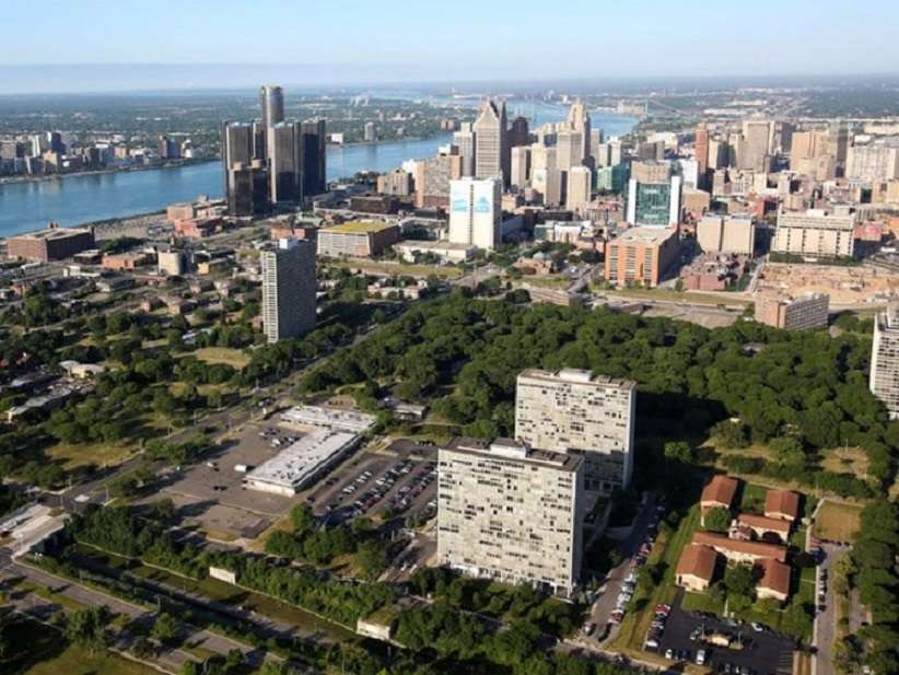 Detroit, Michigan - Vedere din est puzzle online din fotografie