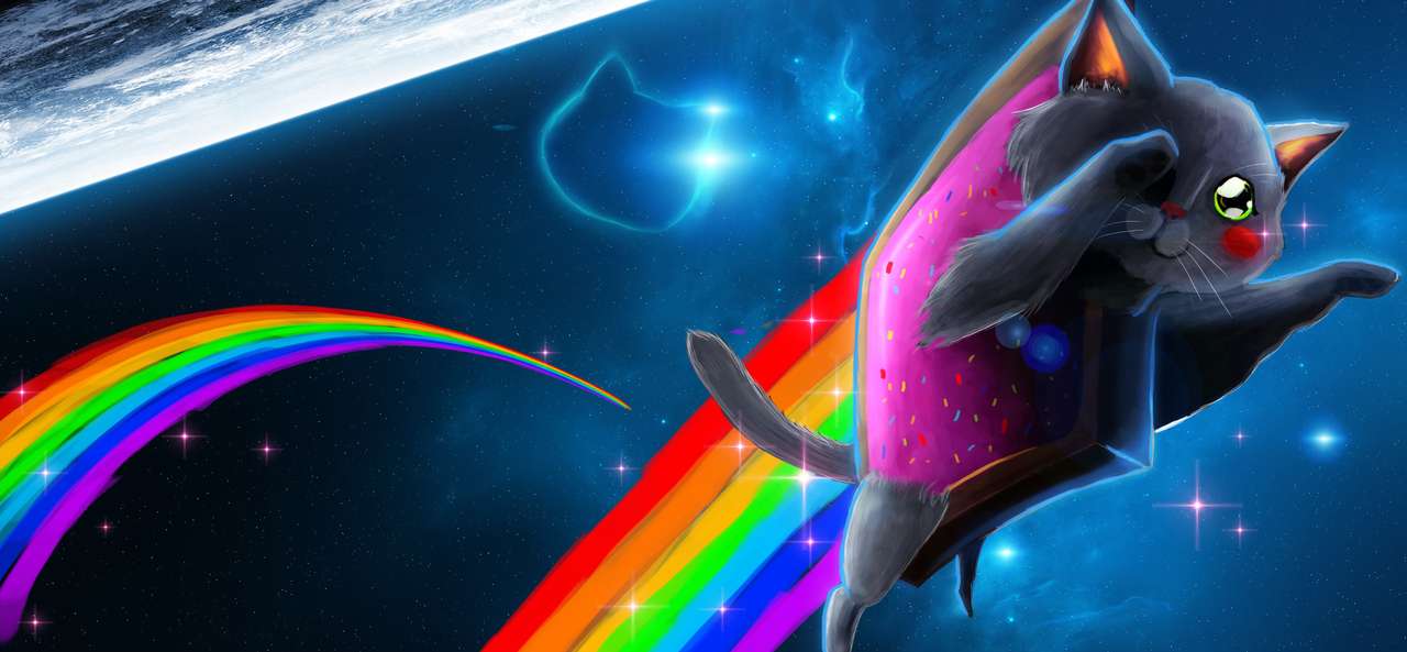 Epic Space Nyancat puzzle online from photo
