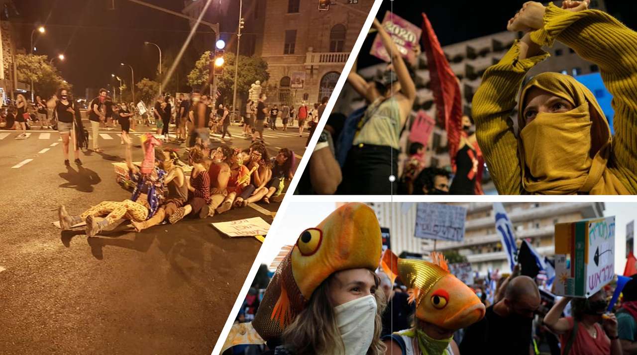 הפגנות בבלפור puzzel online van foto