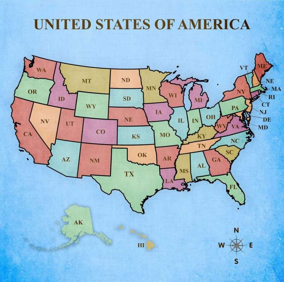 Pon a América de nuevo unida puzzle online a partir de foto