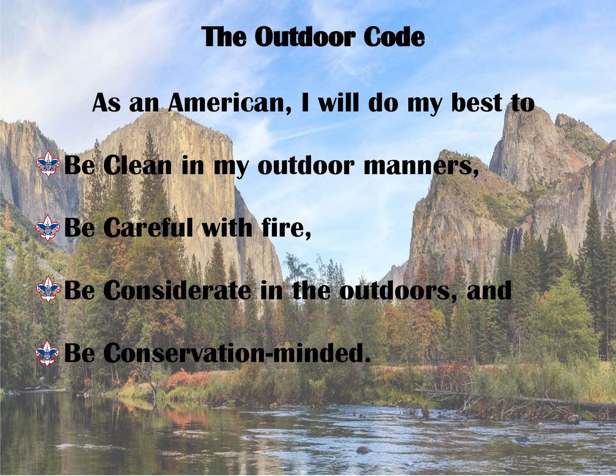 The Outdoor Code puzzle online from photo