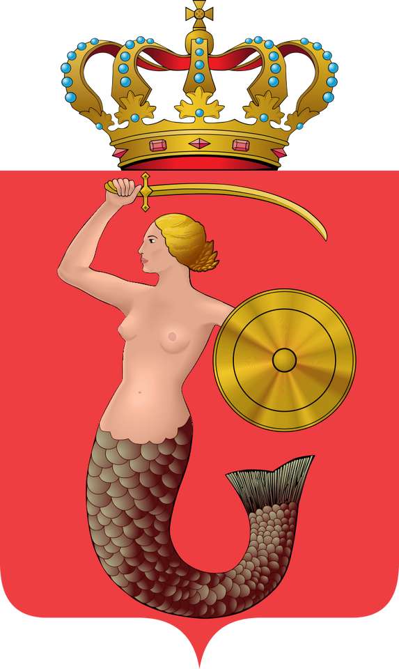 Warsaw mermaid puzzle online from photo