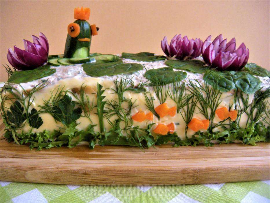 zöldséges szendvics torta puzzle online fotóról
