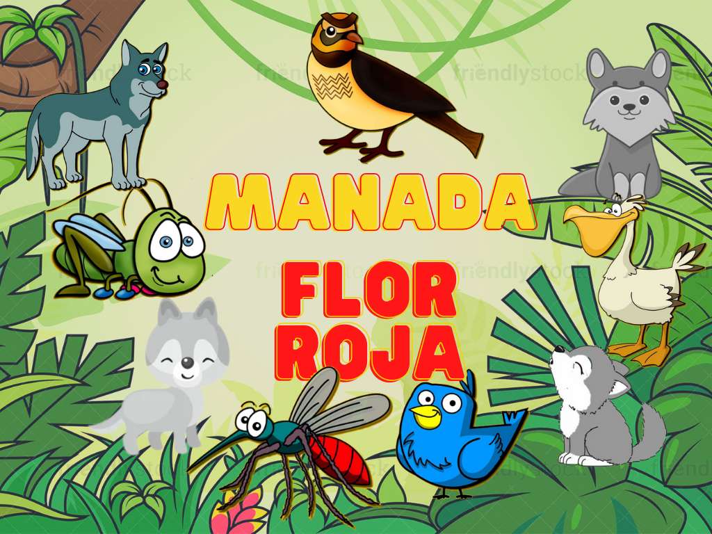 Manada Flor Roja Online-Puzzle