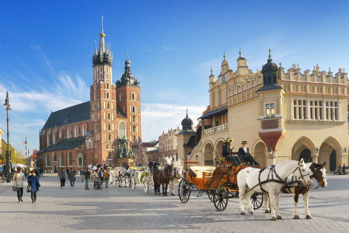 Tržní náměstí v Krakově online puzzle