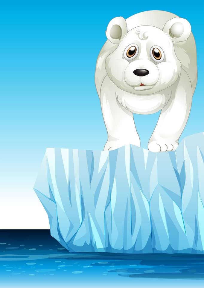Jag är en isbjörn! pussel online från foto