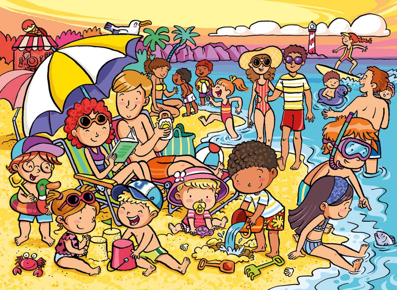 Beach scene puzzle online from photo