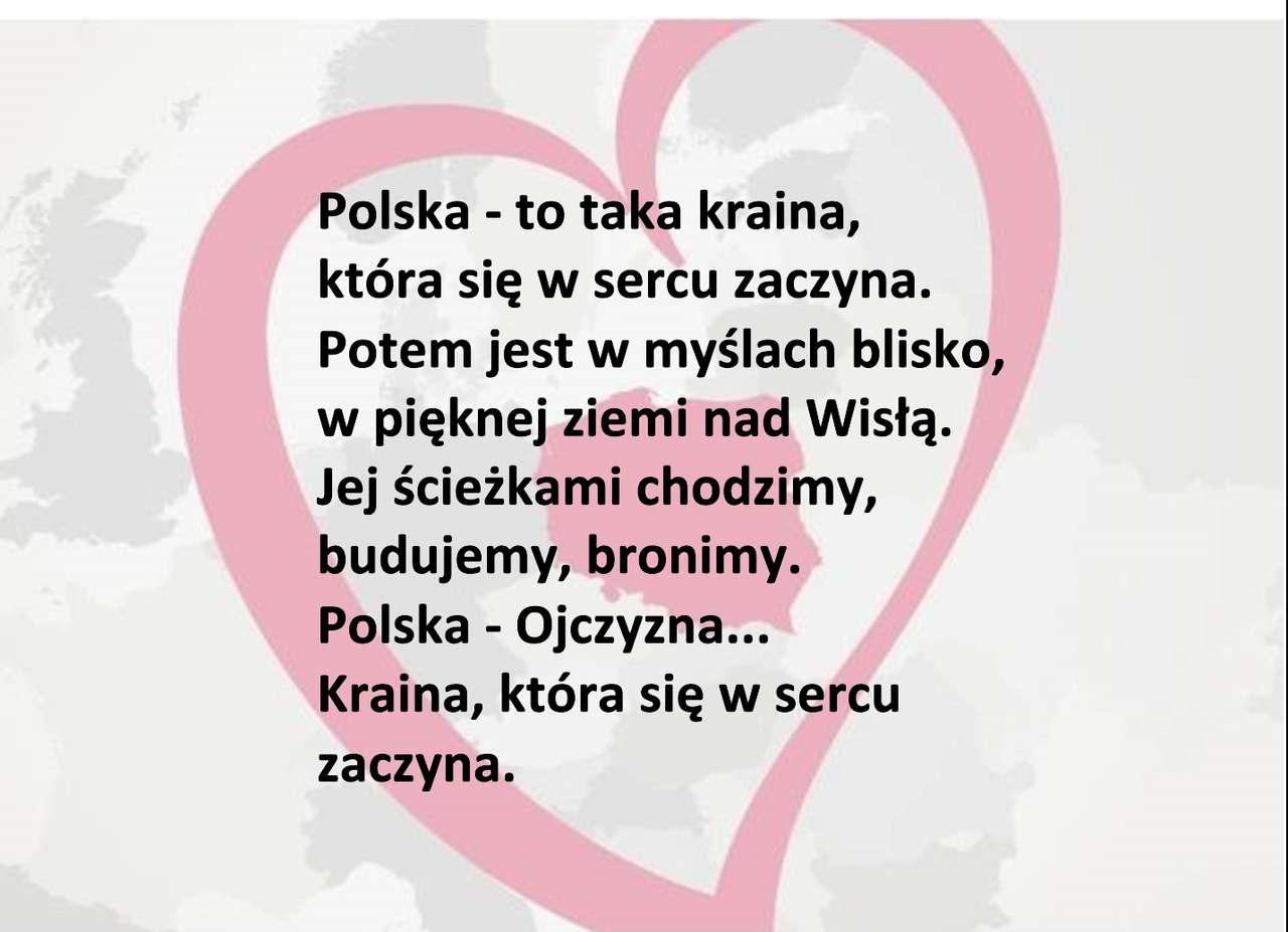 ποίημα και την Πολωνία παζλ online από φωτογραφία