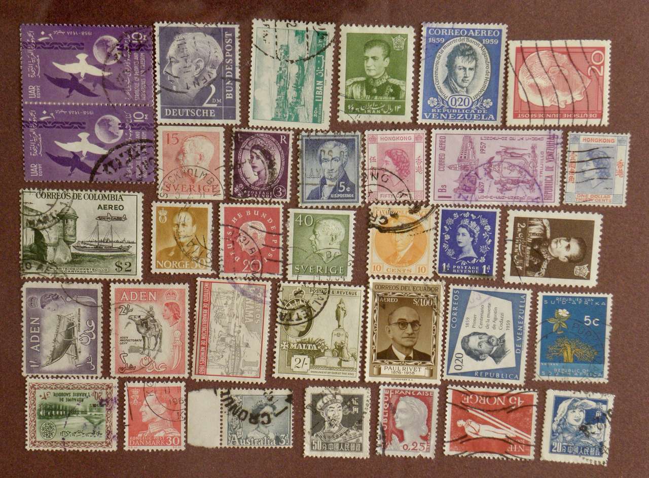 Oude postzegels 2 online puzzel
