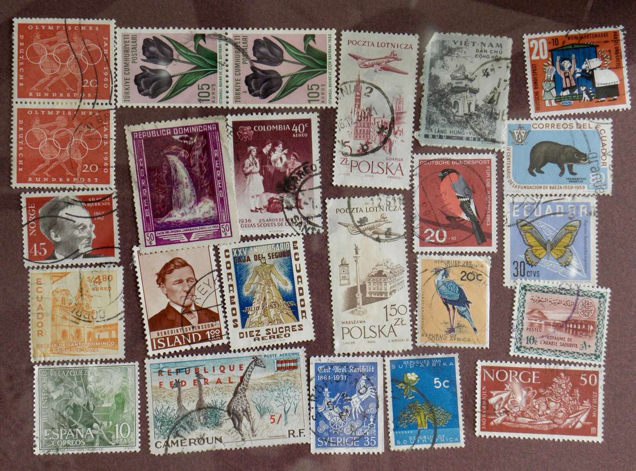 Oude postzegels 3 online puzzel