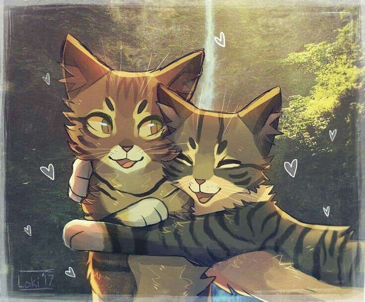 Leafpool and Mothwing puzzle online from photo