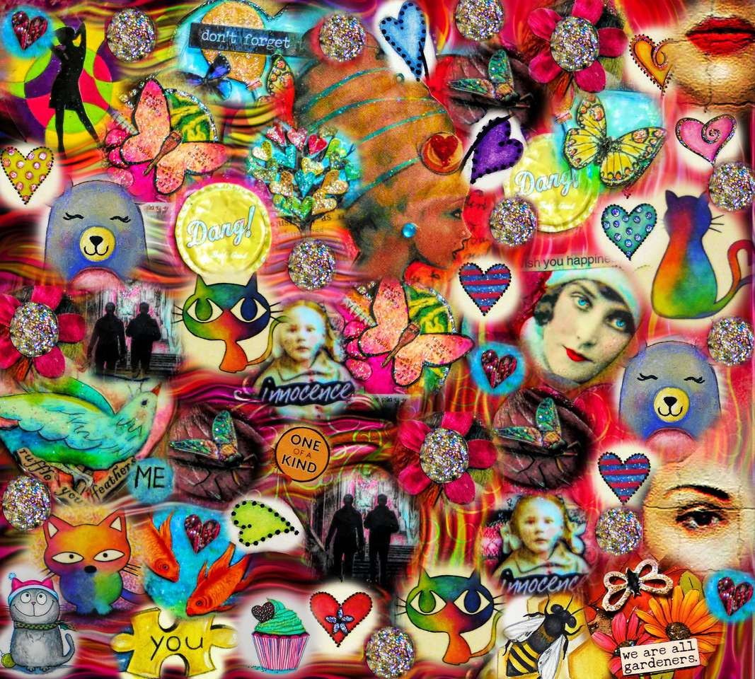 Färgglada kaos pussel online från foto